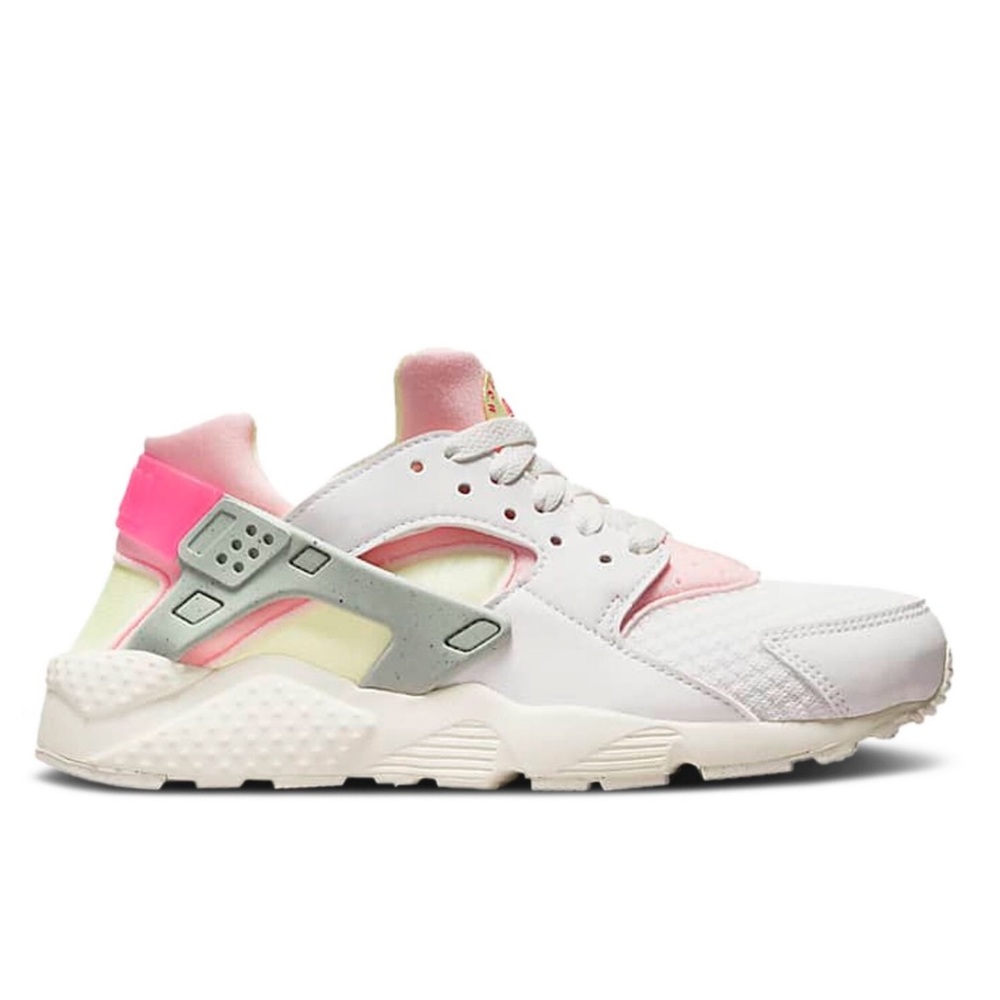 Nike Huarache Run (GS) Big Kids' Shoes Summit White-Citron Tint DR0163-100
